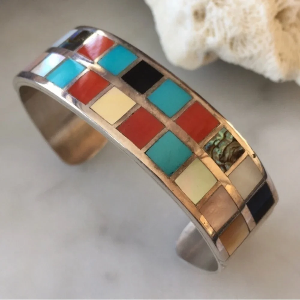 Vintage Native American Becenti Multi Bracelet